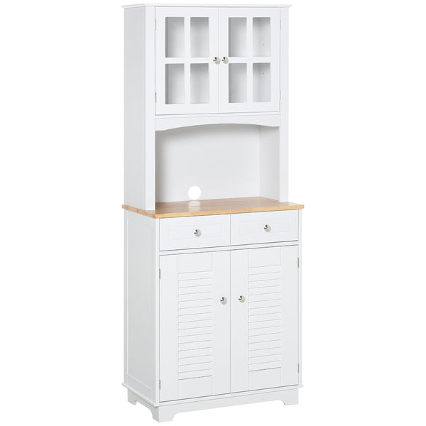 Mobile da Cucina Credenza con Ante e Cassetti 68x39,5x170 cm in Legno Bianca sconto