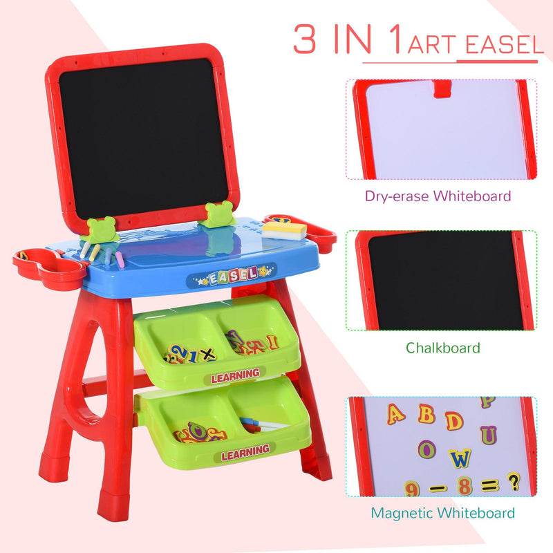 Lavagna Magnetica Banco 3 in 1 per Bambini con Accessori