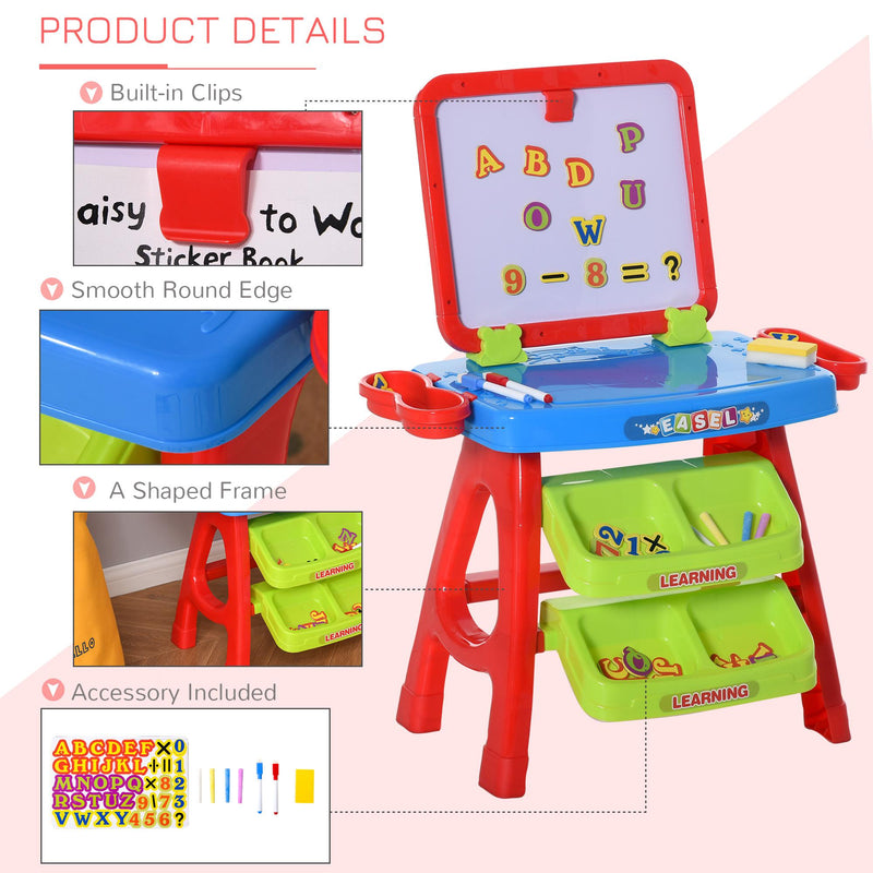 Lavagna Magnetica Banco 3 in 1 per Bambini con Accessori
