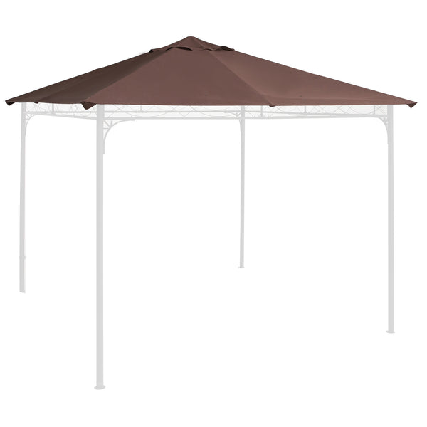 acquista Tetto di Ricambio Gazebo 3x3m in Poliestere Marrone