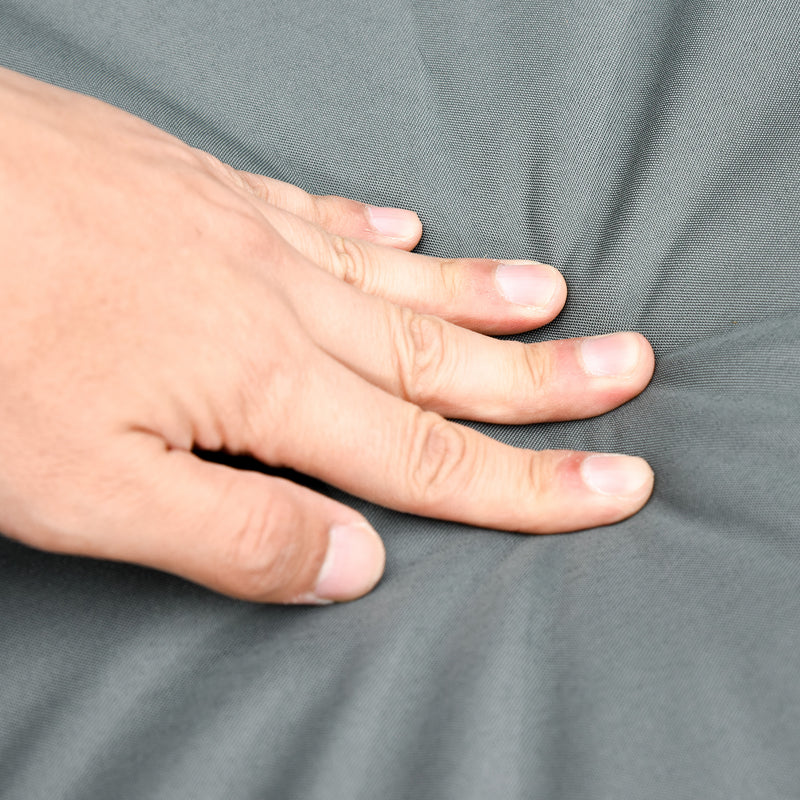 Set da Giardino Divano 3 Posti e Poggiapiedi in Rattan PE Nero e Grigio