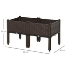 Fioriera da Giardino 40x40x44 cm in Polipropilene Marrone