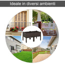 Fioriera da Giardino 40x40x44 cm in Polipropilene Marrone