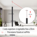 Albero Tiragraffi per Gatti 431x27x228-260 cm  Grigio