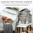 Gabbia per Uccelli 51x40x67 cm in Metallo Bianca