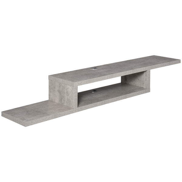 Mobile Sotto TV Sospeso 152,4x29,8x21 cm in Legno Grigio Cemento prezzo