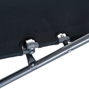 Sedia Sdraio Reclinabile Pieghevole in Metallo e Textilene Nera