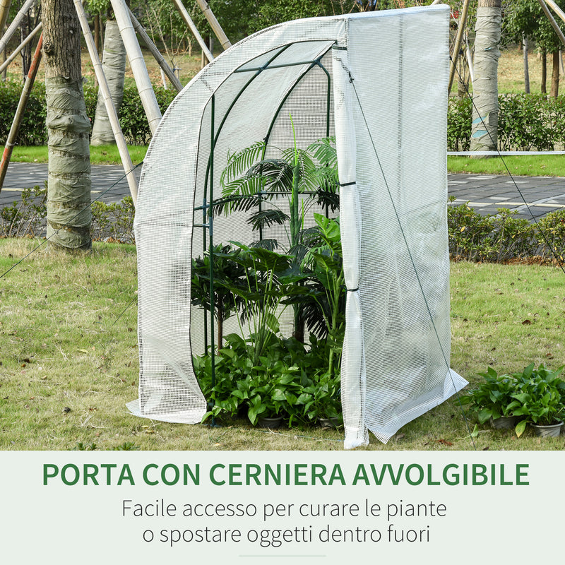 Serra da Giardino a Parete 143x118x212 cm in Polietilene Bianco