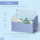 Cassapanca Baule Portagiochi 60x30x50 cm IN MDF Blu