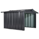 Casetta Box da Giardino in Lamiera per Robot Tagliaerba 88x87x60 cm in Acciaio Nero