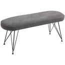 Panca Ingresso 106x35x45 cm in Lino Grigio