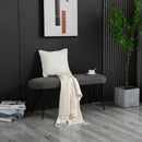 Panca Ingresso 106x35x45 cm in Lino Grigio