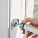 Cancelletto di Sicurezza per Animali Domestici 76,9-81,9 cm in Ferro Bianco