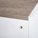 Set 2 Comodini Sospesi 46x30x30 cm in Truciolato Rovere e Bianco