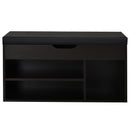 Mobile Scarpiera con Panca Contenitore 80x30x45 cm in Legno Truciolare Noce Scuro