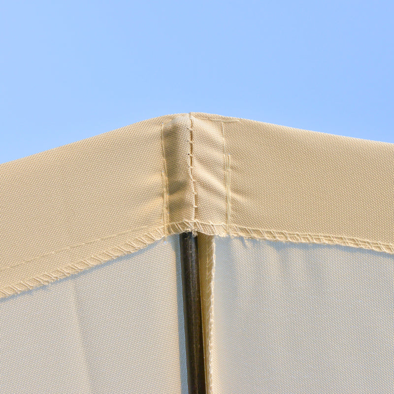 Ombrellone da Giardino Ø2,55m con Manovella Bianco Crema