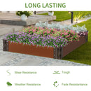 Letto per Orto Fioriera 100x100x15 cm in Plastica Marrone