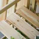 Portapiante Fioriera da Giardino 4 Ripiani 67x33x123 cm in Legno Naturale
