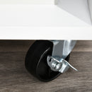 Mobile Porta Stampante con Cassetti 100x35x65 cm in Legno Truciolare Nero e Bianco