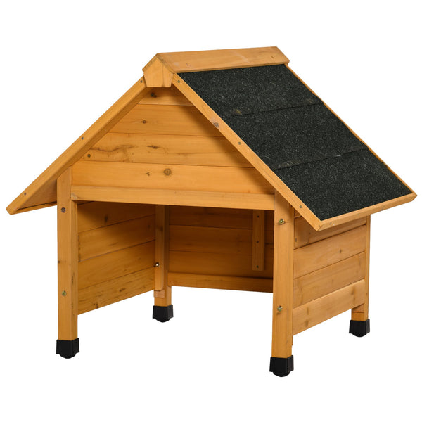 acquista Casetta Box da Giardino in Legno per Robot Tagliaerba 75x76x70 cm Giallo