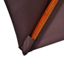 Ombrellone da Giardino 3x3 m Palo Ø48 mm 8 Stecche in Legno Marrone