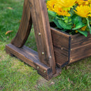 Portapiante Fioriera da Giardino 3 Ripiani 61x48x118 cm in Legno Carbonizzato