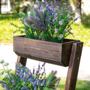 Portapiante Fioriera da Giardino 3 Ripiani 61x48x118 cm in Legno Carbonizzato