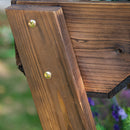 Portapiante Fioriera da Giardino 3 Ripiani 61x48x118 cm in Legno Carbonizzato