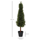 Pianta Artificiale Albero Pino H150 cm con Vaso Verde