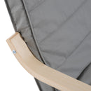 Poltrona Relax con Poggiapiedi a 5 Livelli in Legno di Betulla Grigio