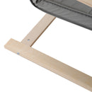 Poltrona Relax con Poggiapiedi a 5 Livelli in Legno di Betulla Grigio