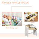 Scrivania con Libreria per Bambini 70x50x75 cm in Legno Bianca