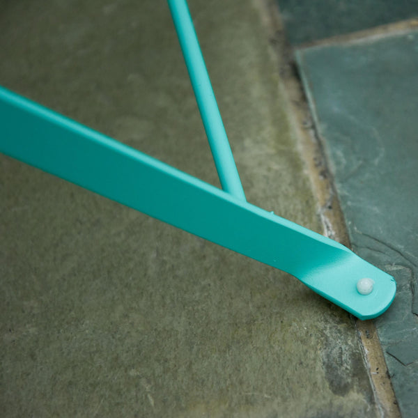 sconto Set Tavolino e 2 Sedie Pieghevoli da Giardino in Metallo Verde