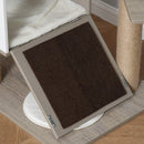 Albero Tiragraffi per Gatti 60x48x122 cm in MDF e Corda di Juta Grigio Chiaro