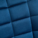 Set 2 Sedie Imbottite 46x58,5x85,5 cm in Tessuto Vellutato Blu