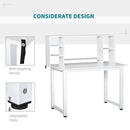 Scrivania con Scaffale 120x60x125 cm in Legno Bianco