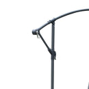 Ombrellone da Giardino Decentrato Ø2,95m in Acciaio Grigio e Nero