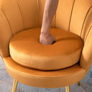 Poltrona Imbottita da Camera 75x63x73 cm in Velluto Giallo