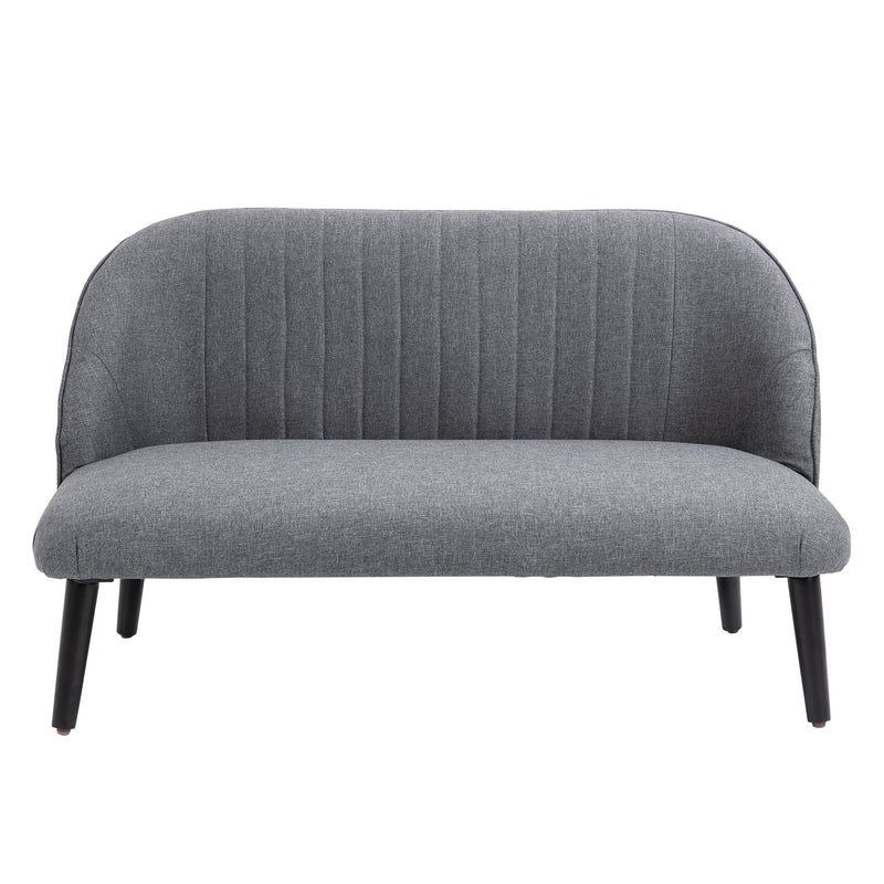 Divano 2 Posti 114x57x70 cm in Tessuto Grigio