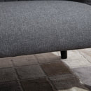 Divano 2 Posti 114x57x70 cm in Tessuto Grigio