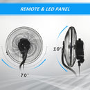 Ventilatore a Piantana Ø44,5 cm con Nebulizzatore ad Acqua e Telecomando Nero