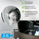 Ventilatore a Piantana Ø44,5 cm con Nebulizzatore ad Acqua e Telecomando Nero