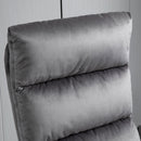 Poltrona Relax Reclinabile con Puof Poggiapiedi Grigia