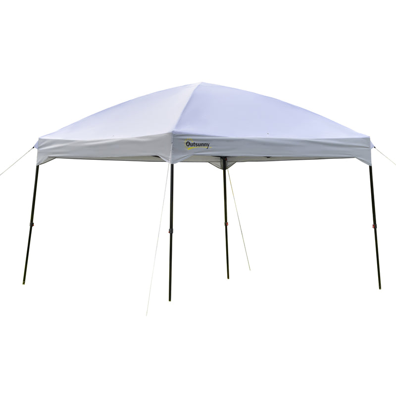 Gazebo da Giardino Pieghevole 3x3m in Tessuto Oxford Bianco