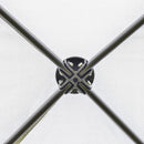 Gazebo da Giardino Pieghevole 3x3m in Tessuto Oxford Bianco