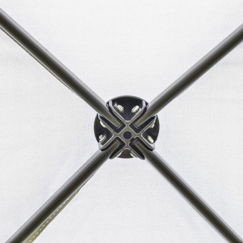 Gazebo da Giardino Pieghevole 3x3m in Tessuto Oxford Bianco