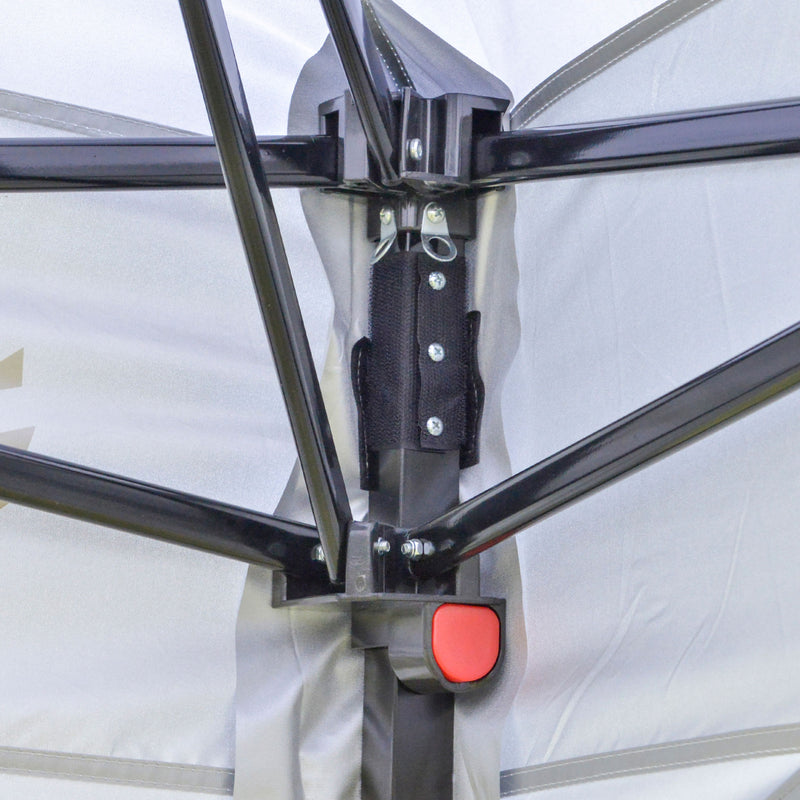 Gazebo da Giardino Pieghevole 3x3m in Tessuto Oxford Bianco