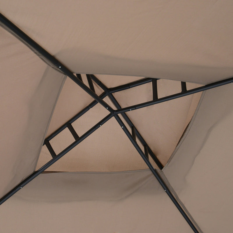 Gazebo da Giardino Pieghevole con Zanzariera 2,94x2,94m in Metallo e Tessuto Talpa