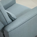 Poltrona Relax Reclinabile Manuale in Tessuto Grigio-Verde