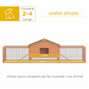 Conigliera da Esterno 309x79x86 cm in Legno Tetto Verde